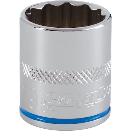 Channellock 3/8 In. Drive 19 mm 12-Point Shallow Metric Socket 310301
